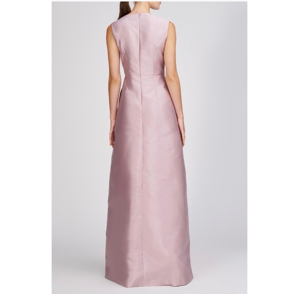 NEW, Kay Unger Aurelia Floral Sleeveless V-Neck Taffeta Gown Size 4 w/ Pockets - Picture 3 of 13